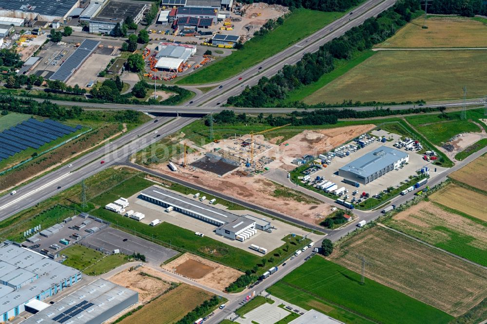 Luftbild Schutterwald - Industrie- und Gewerbegebiet Östlich der BAB 5 in Schutterwald im Bundesland Baden-Württemberg, Deutschland