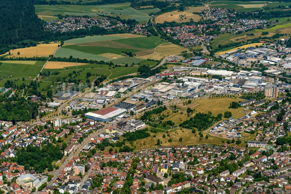 Luftaufnahme Freudenstadt - Industrie- und Gewerbegebiet an der Stuttgarter Straße in Freudenstadt im Bundesland Baden-Württemberg, Deutschland