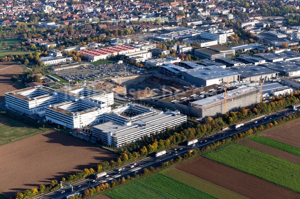 Ditzingen von oben - Industrie- und Gewerbegebiet mit Thales Deutschland, Trumpf- Laser und Systemtechnik in Ditzingen im Bundesland Baden-Württemberg, Deutschland