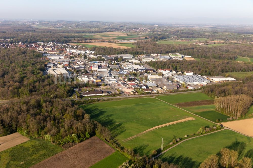 Umkirch von oben - Industrie- und Gewerbegebiet in Umkirch im Bundesland Baden-Württemberg, Deutschland