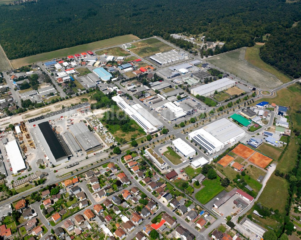 Luftaufnahme Waghäusel - Industrie- und Gewerbegebiet in Waghäusel im Bundesland Baden-Württemberg, Deutschland