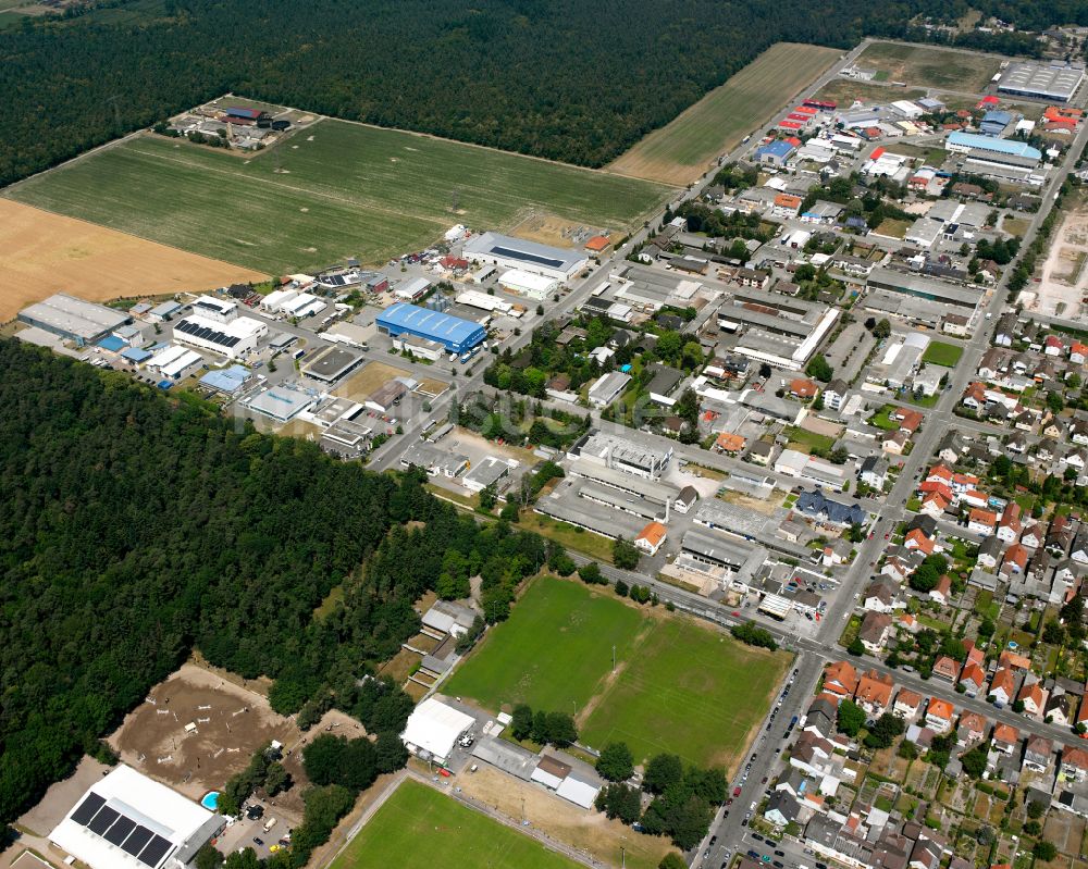 Luftbild Waghäusel - Industrie- und Gewerbegebiet in Waghäusel im Bundesland Baden-Württemberg, Deutschland