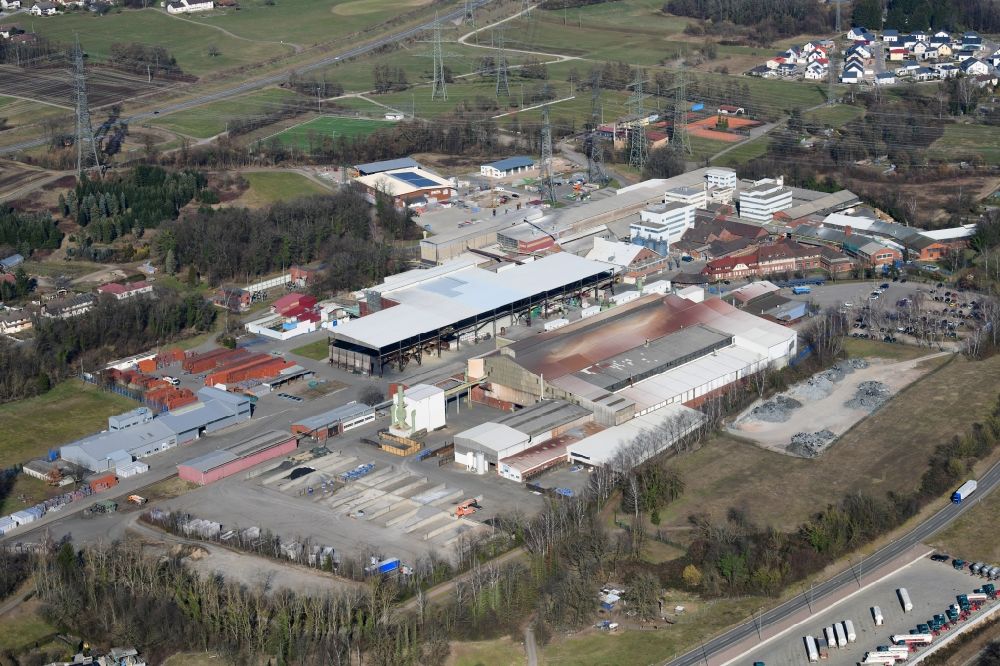 Luftbild Murg - Industrie- und Gewerbegebiet Werk Rhina in Murg und Laufenburg im Bundesland Baden-Württemberg, Deutschland