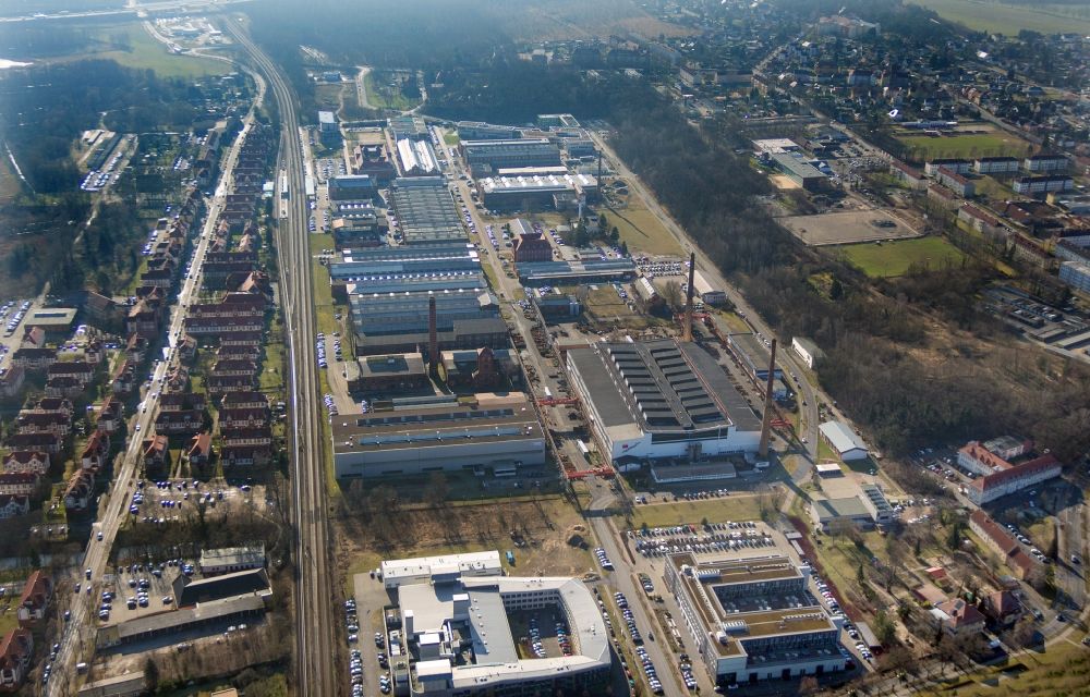 Luftbild Wildau - Industrie- und Gewerbegebiet in Wildau im Bundesland Brandenburg, Deutschland