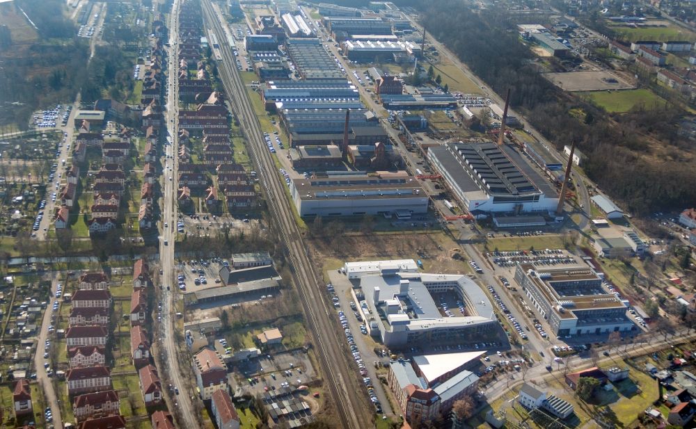 Luftaufnahme Wildau - Industrie- und Gewerbegebiet in Wildau im Bundesland Brandenburg, Deutschland