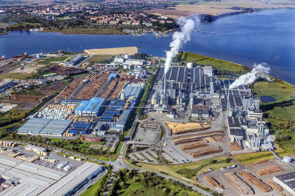 Luftbild Wismar - Industrie- und Gewerbegebiet in Wismar im Bundesland Mecklenburg-Vorpommern