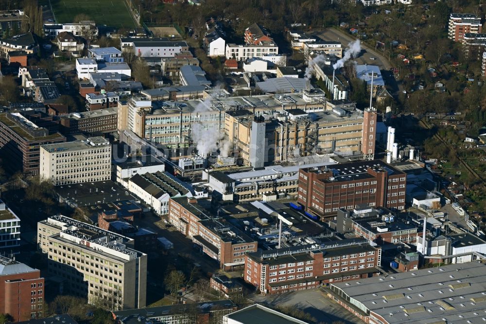 Luftaufnahme Hamburg - Industrie- und Gewerbegebiet zwischen Stresemannallee und Troplowitzstraße in Hamburg, Deutschland