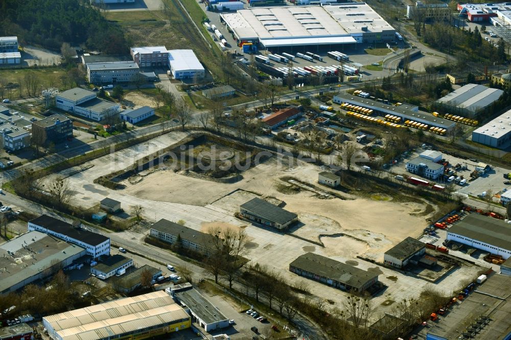Luftaufnahme Potsdam - Industriebrache im Gewerbegebiet Potsdam Süd in Potsdam im Bundesland Brandenburg, Deutschland