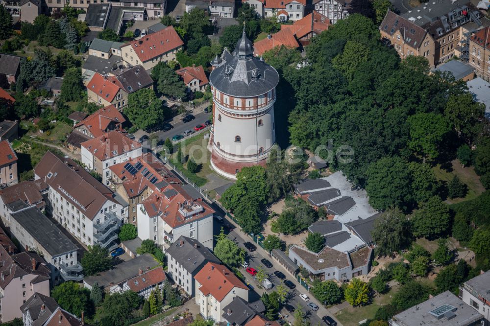 Braunschweig aus der Vogelperspektive: Industriedenkmal Wasserturm BS|ENERGY in Braunschweig im Bundesland Niedersachsen, Deutschland