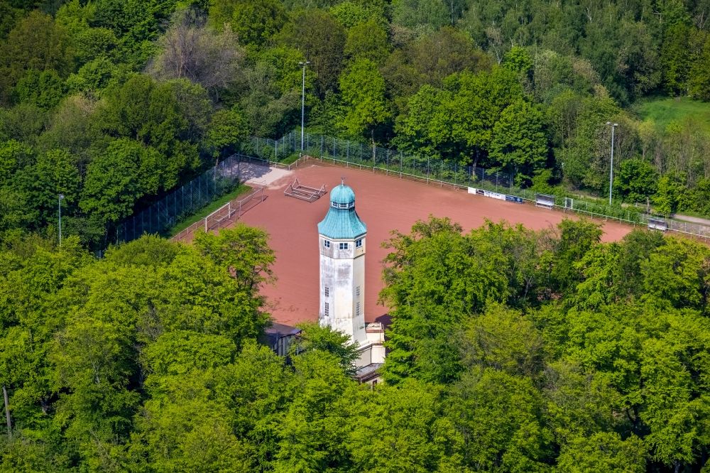 Herne aus der Vogelperspektive: Industriedenkmal Wasserturm in Herne im Bundesland Nordrhein-Westfalen, Deutschland