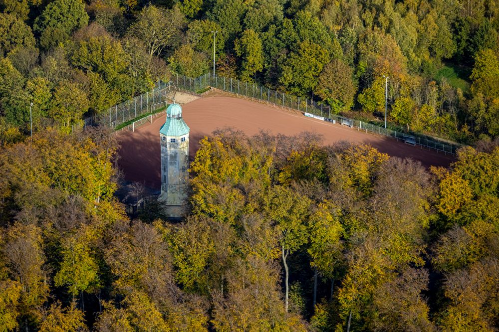 Herne aus der Vogelperspektive: Industriedenkmal Wasserturm in Herne im Bundesland Nordrhein-Westfalen, Deutschland