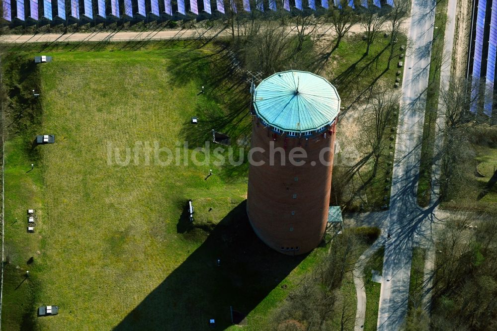 Luftaufnahme Ludwigsburg - Industriedenkmal Wasserturm in Ludwigsburg im Bundesland Baden-Württemberg, Deutschland