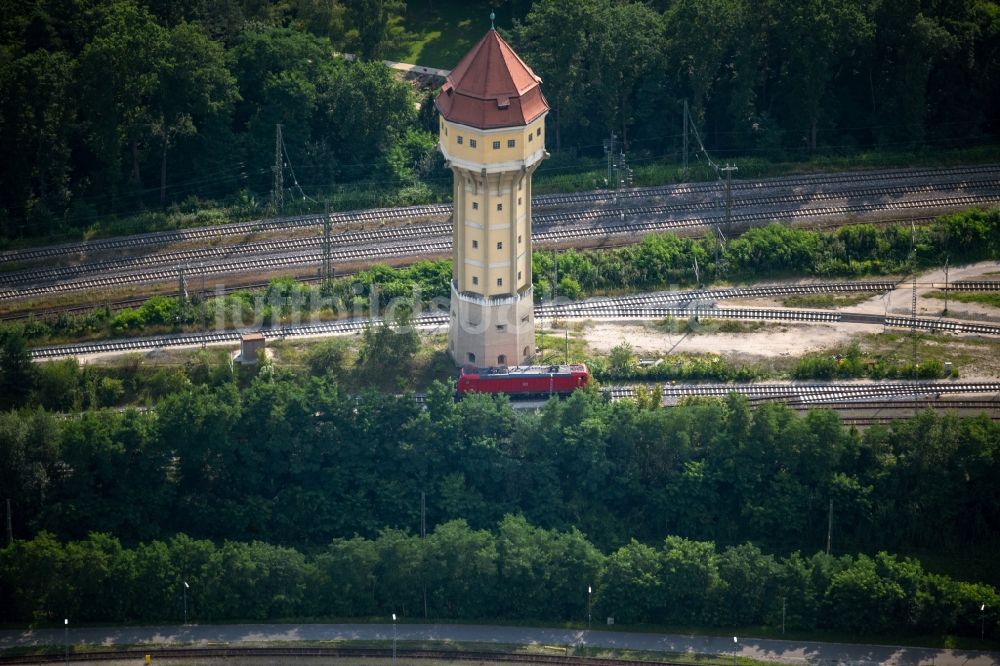 Luftbild Nürnberg - Industriedenkmal Wasserturm in Nürnberg im Bundesland Bayern, Deutschland