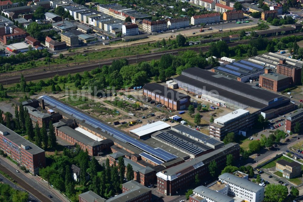 Magdeburg von oben - Industriegebiet im Süden des Stadtteils Stadtfeld West in Magdeburg im Bundesland Sachsen-Anhalt