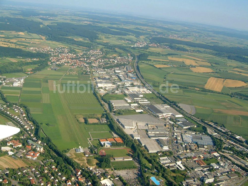 Sinsheim von oben - Industriegebiet Sinsheim