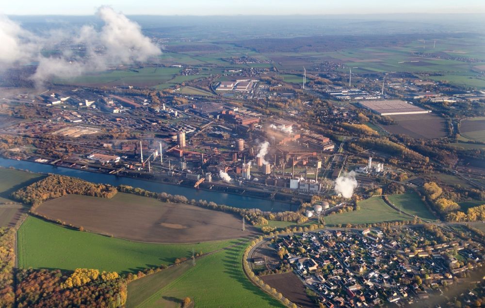 Luftaufnahme Salzgitter - Industriegebiet des Stahlwerkes der Salzgitter AG in Salzgitter im Bundesland Niedersachsen