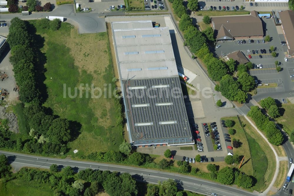 Luftbild Bergkamen - Industriegebäudekomplex der Markus Gerold Unternehmensgruppe in Bergkamen im Bundesland Nordrhein-Westfalen