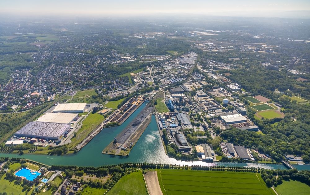 Luftbild Dortmund - Industriehafen Hardenberghafen in Dortmund im Bundesland Nordrhein-Westfalen, Deutschland