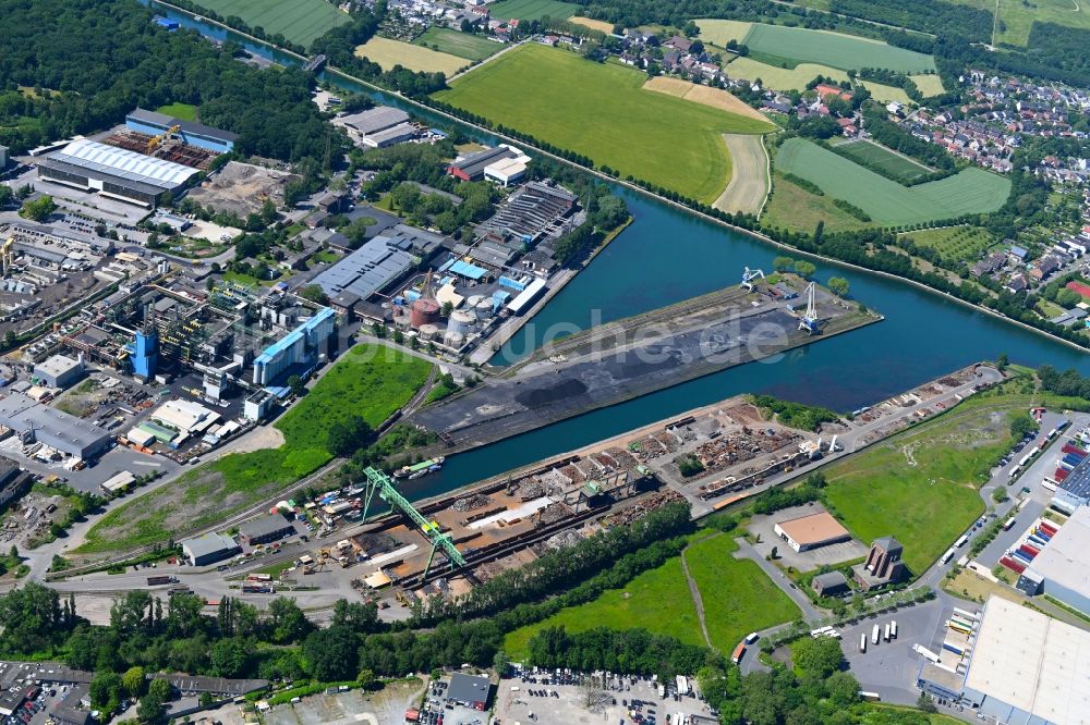 Luftaufnahme Dortmund - Industriehafen Hardenberghafen in Dortmund im Bundesland Nordrhein-Westfalen, Deutschland
