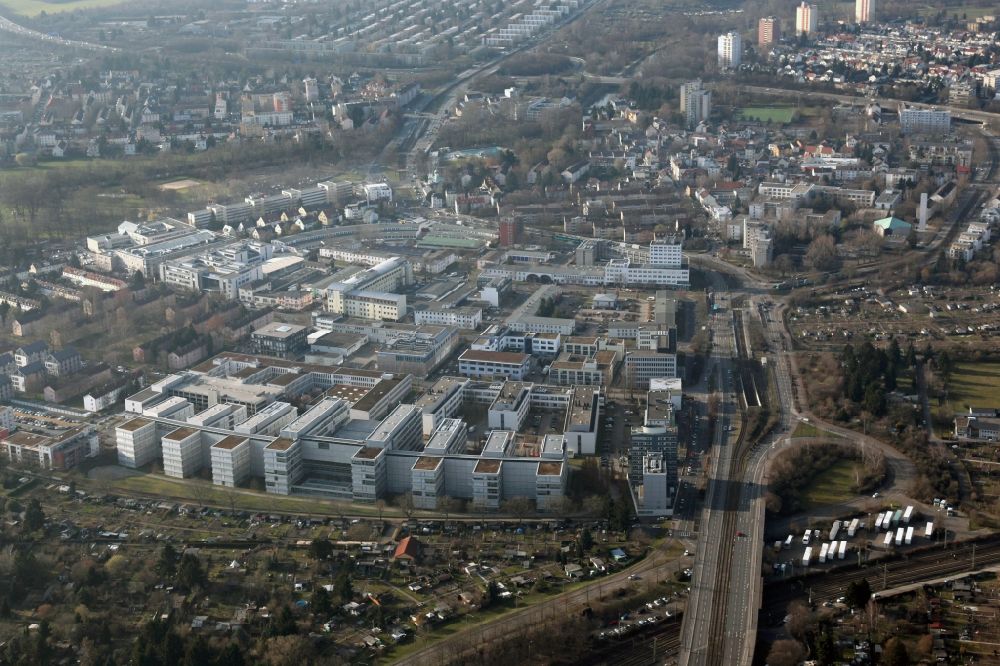 Luftbild Frankfurt am Main - Industriehof im Stadtteil Bockenheim in Frankfurt am Main im Bundesland Hessen