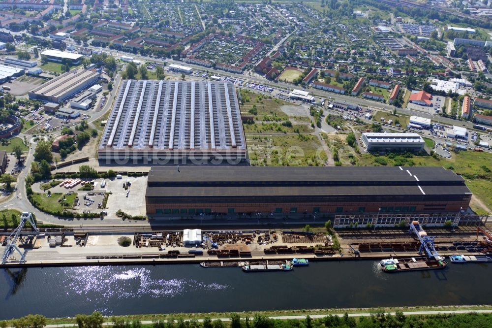Brandenburg Havel von oben - Industriemuseum und Recyclingpark in Brandenburg an der Havel im Bundesland Brandenburg