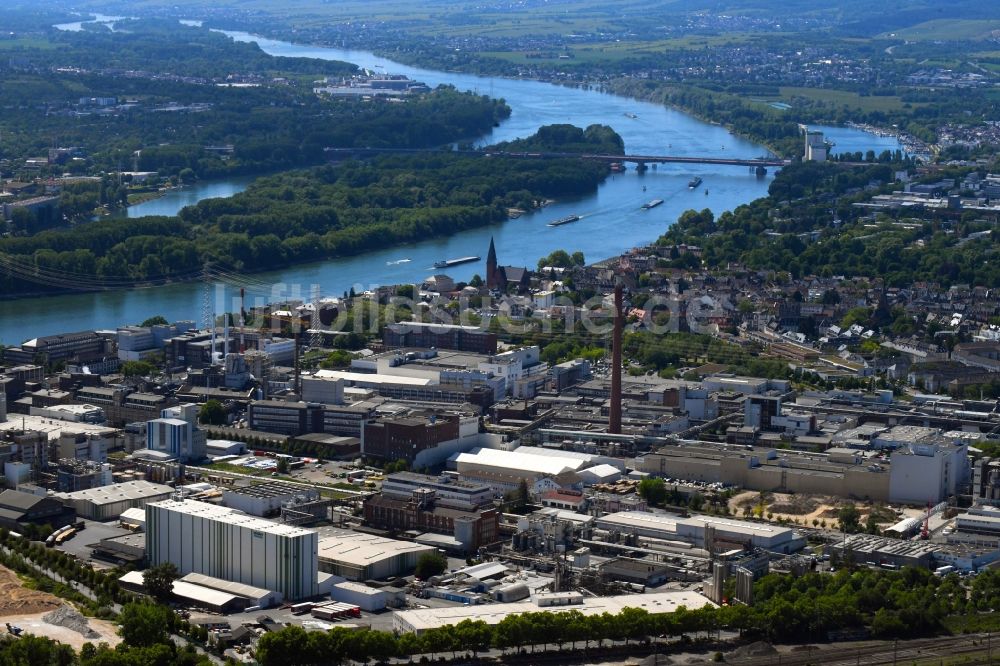 Luftaufnahme Wiesbaden - Industriepark Wiesbaden der InfraServ Wiesbaden im Bundesland Hessen, Deutschland