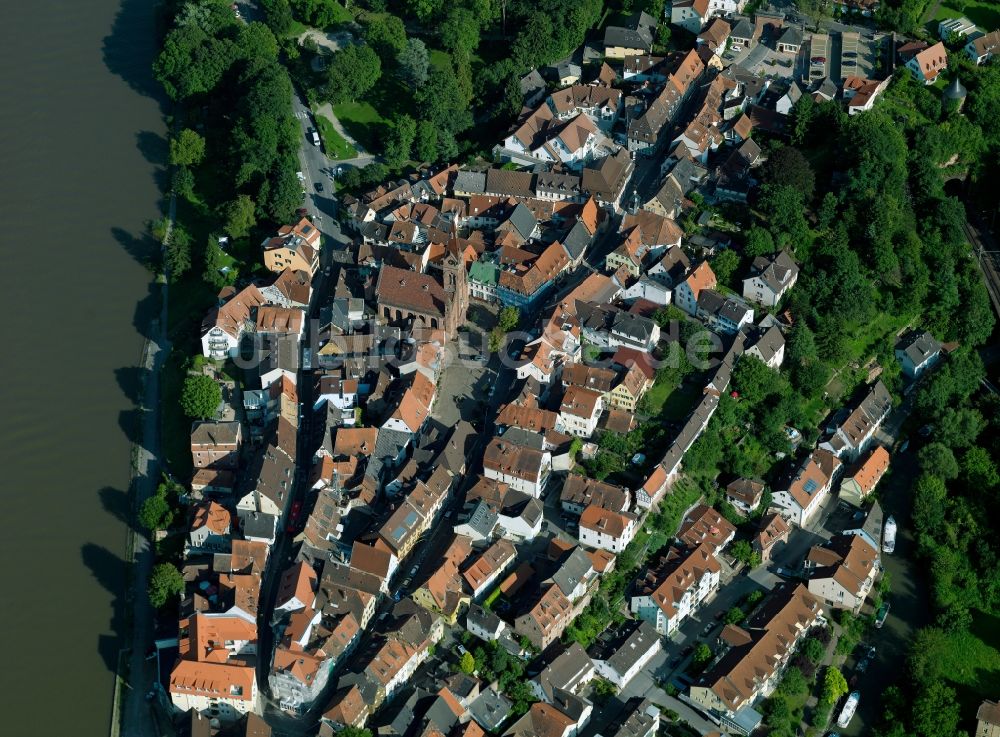 Luftaufnahme Neckargemünd - Innenstadt und des Altstadt - Zentrums von Neckargemünd im Bundesland Baden-Württemberg