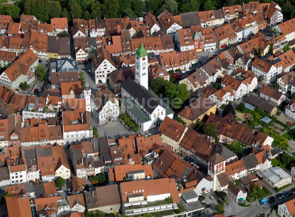 Luftbild Wangen - Innenstadt und des Altstadt - Zentrums von Wangen im Bundesland Baden-Württemberg