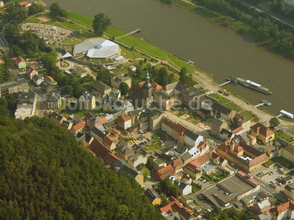 Luftaufnahme Bad Schandau - Innenstadt Bad Schandau