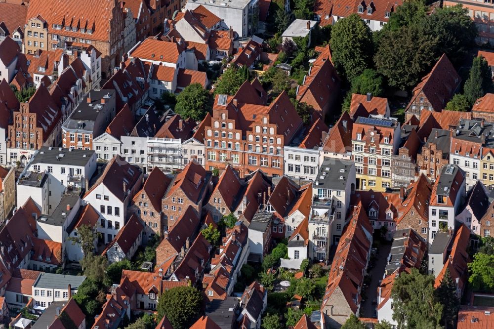 Luftbild Lübeck - Innenstadt an der Beckergrube in Lübeck im Bundesland Schleswig-Holstein, Deutschland