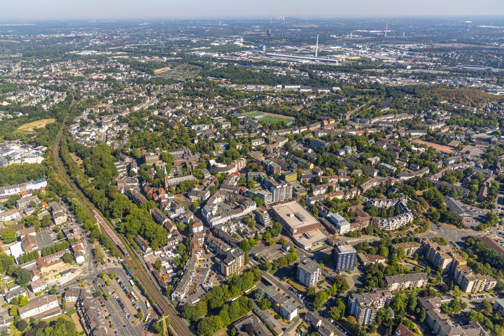 Luftbild Essen - Innenstadt in Essen im Bundesland Nordrhein-Westfalen, Deutschland
