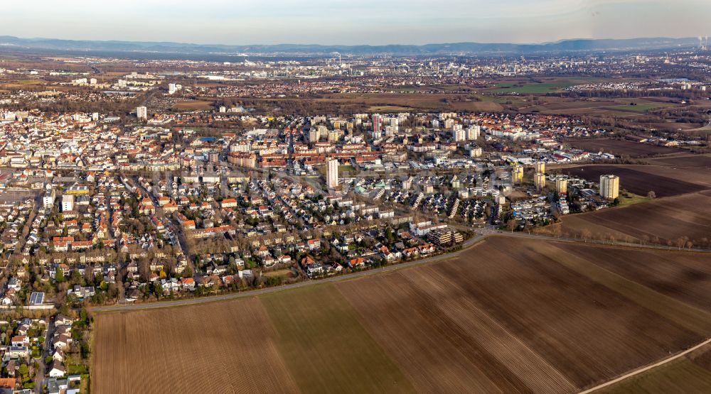 Luftaufnahme Frankenthal - Innenstadt in Frankenthal im Bundesland Rheinland-Pfalz, Deutschland