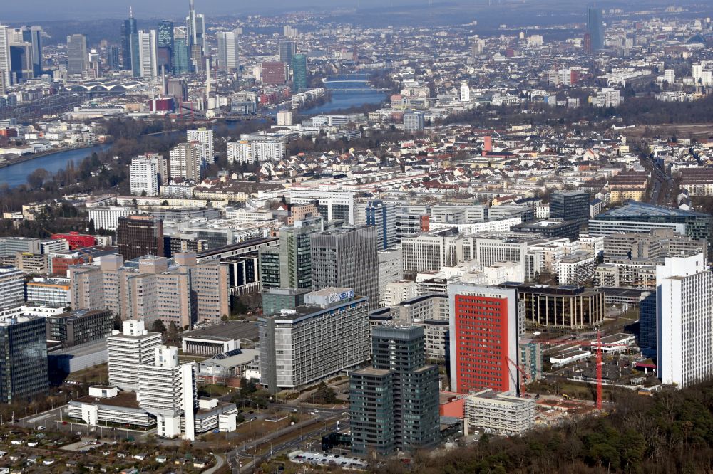 Frankfurt am Main von oben - Innenstadt in Frankfurt am Main im Bundesland Hessen, Deutschland