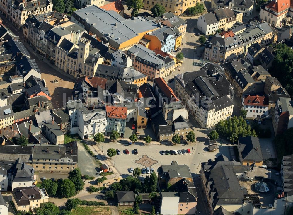 Luftaufnahme Greiz - Innenstadt von Greiz im Bundesland Thüringen