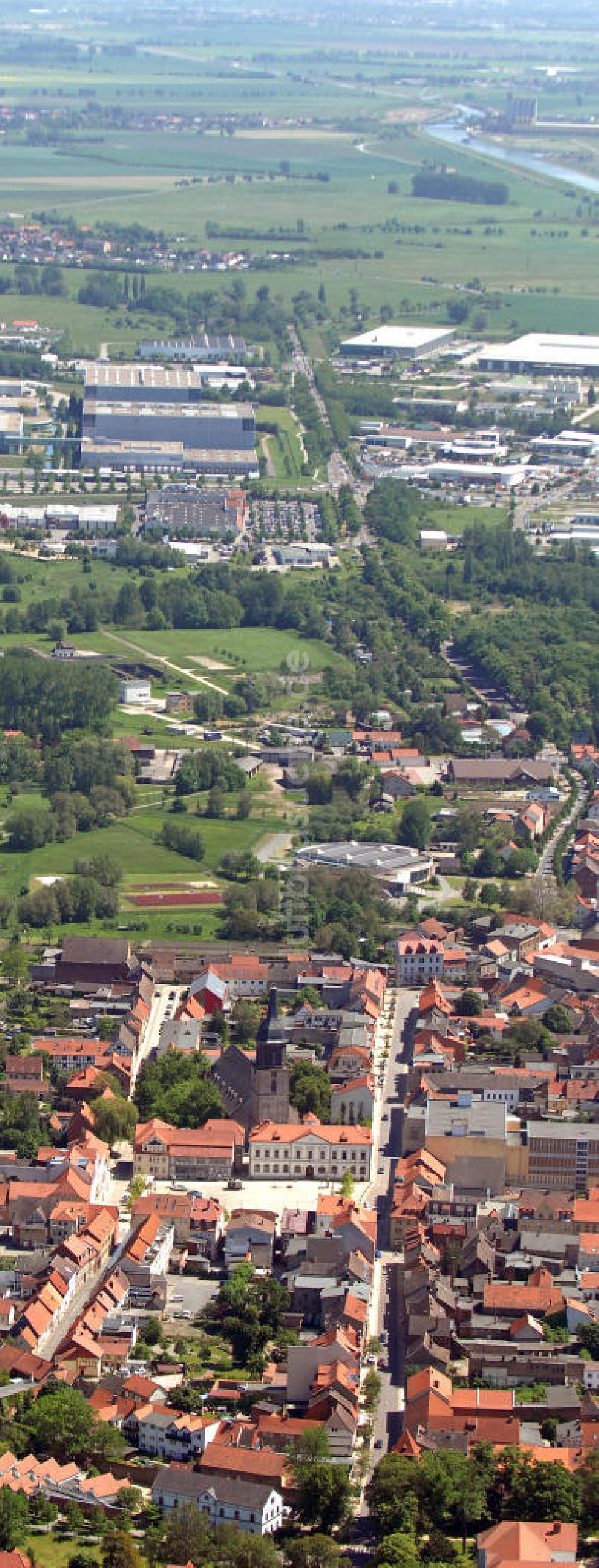Luftbild Haldensleben - Innenstadt von Haldensleben
