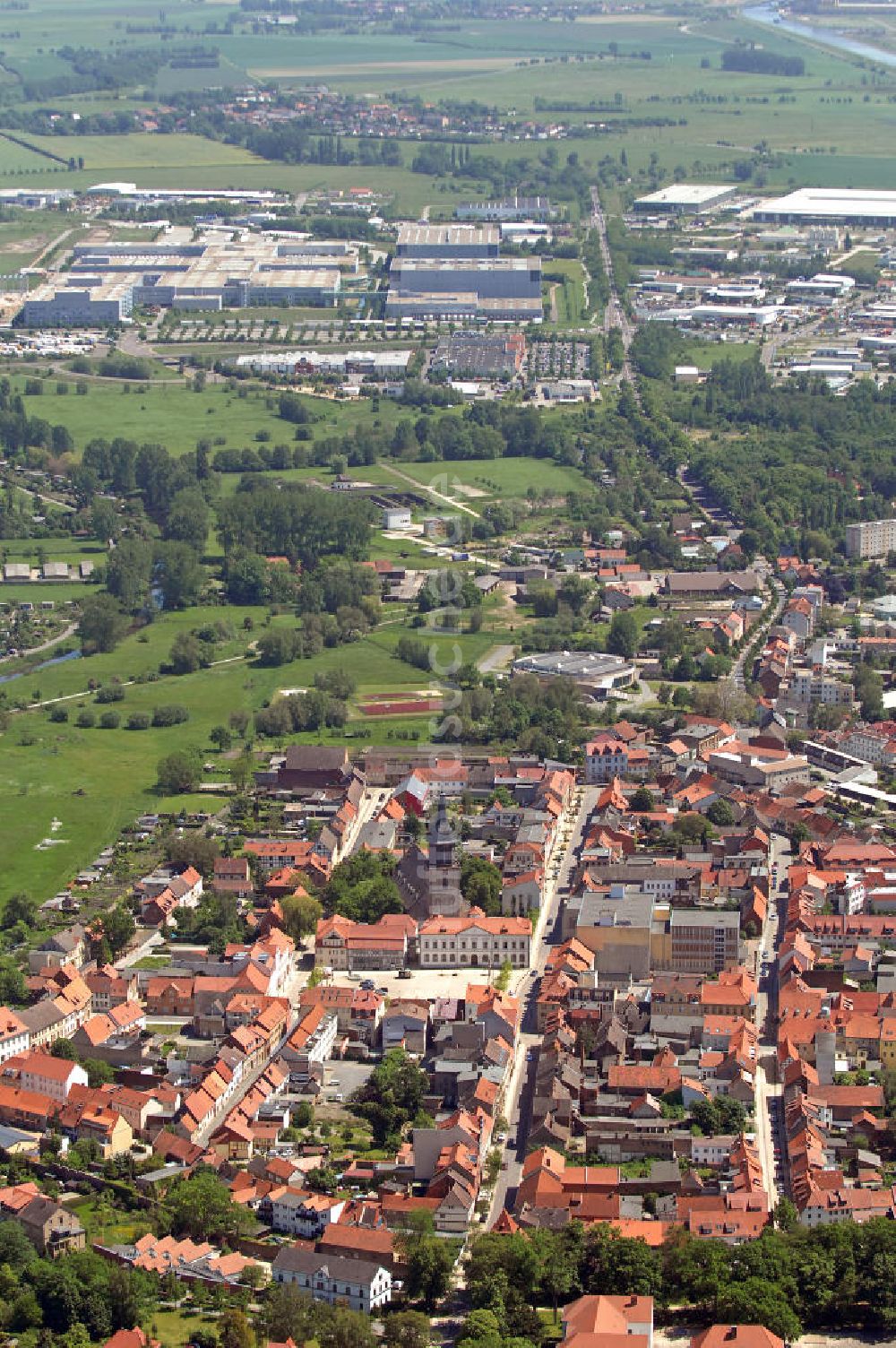 Luftaufnahme Haldensleben - Innenstadt von Haldensleben