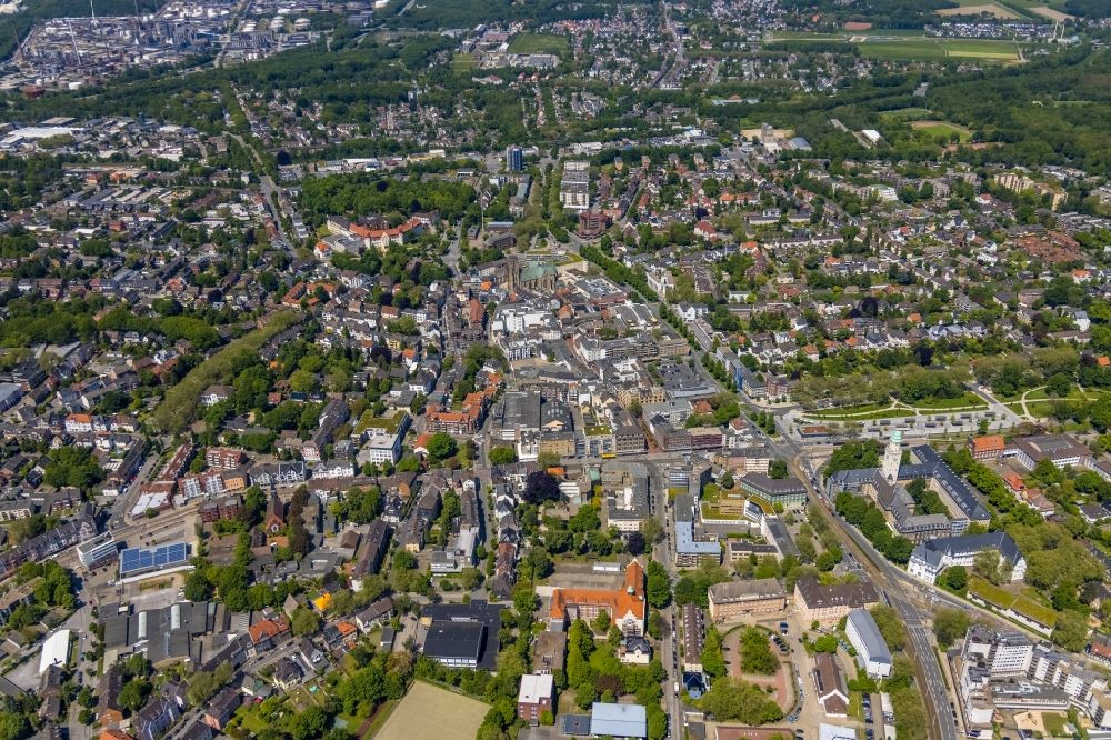 Luftbild Gelsenkirchen - Innenstadt im Ortsteil Buer in Gelsenkirchen im Bundesland Nordrhein-Westfalen, Deutschland