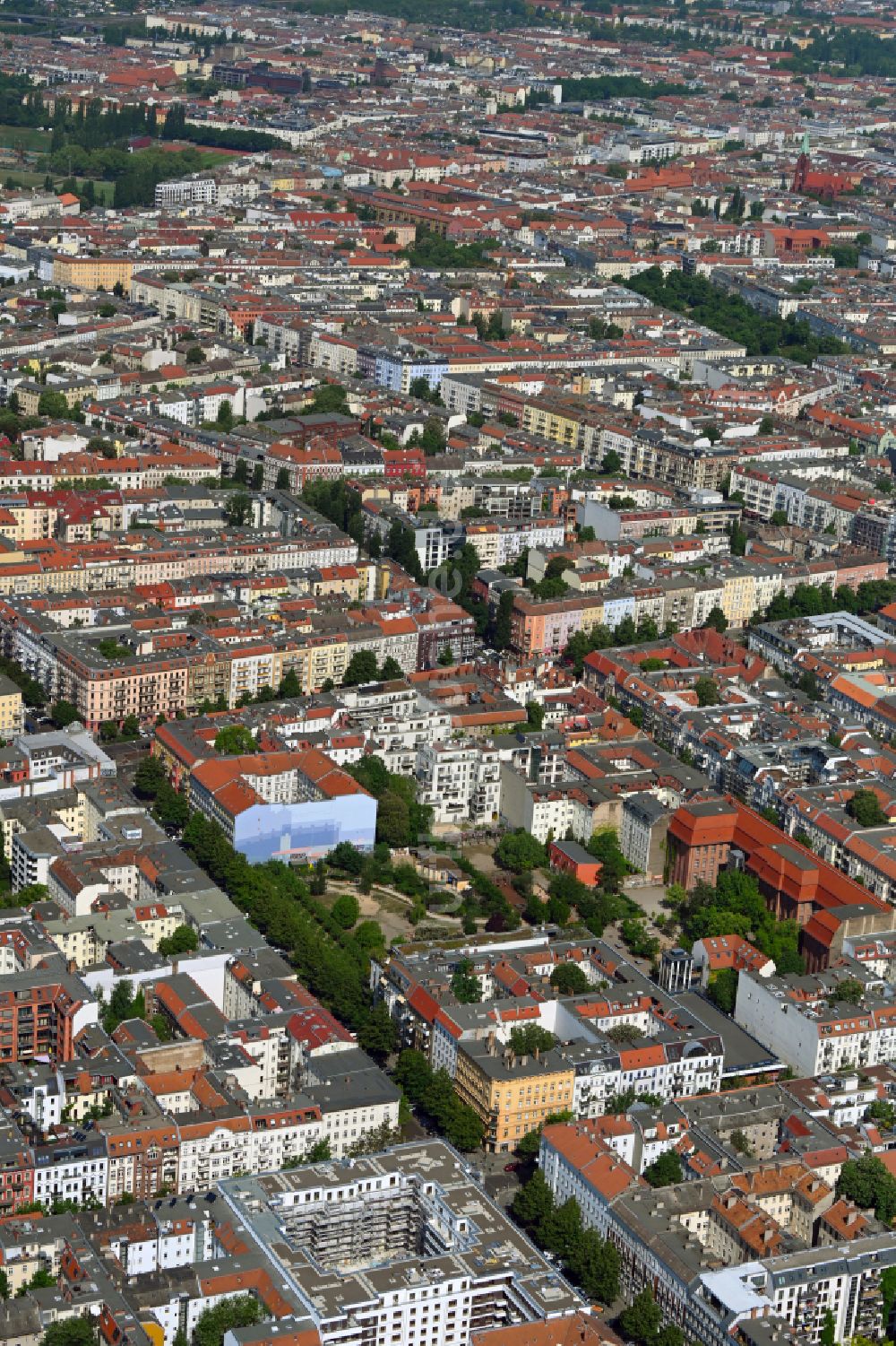 Luftbild Berlin - Innenstadt im Ortsteil Prenzlauer Berg in Berlin, Deutschland