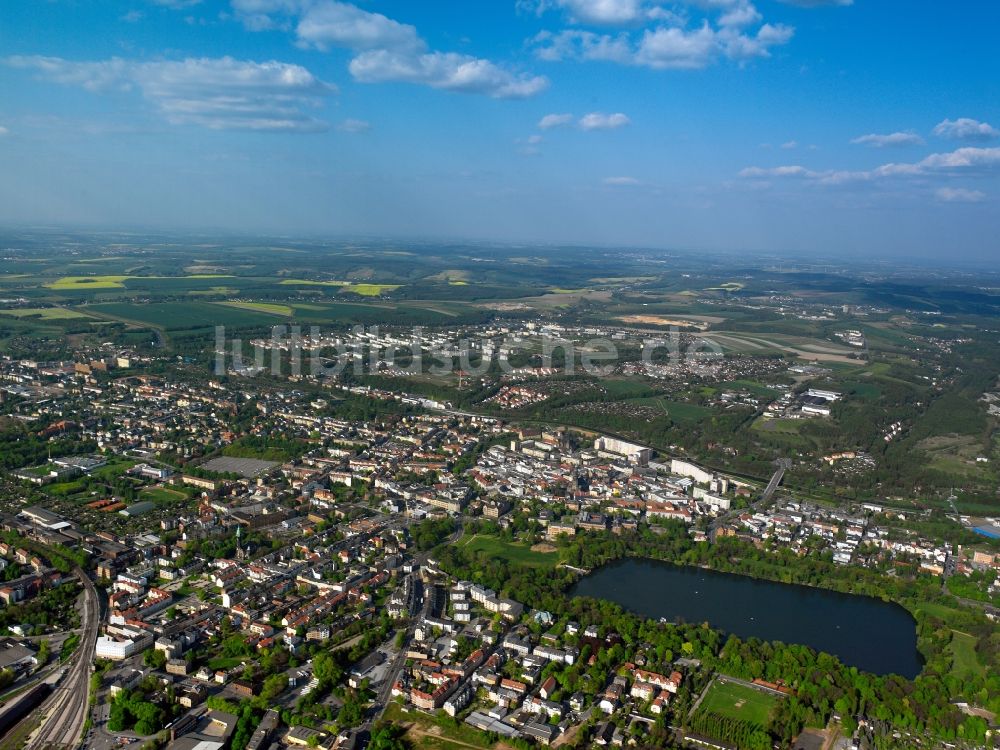 Luftaufnahme Zwickau - Innenstadt am Schwanenteichpark von Zwickau im Bundesland Sachsen