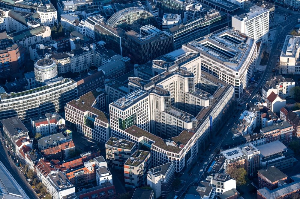 Luftbild Hamburg - Innenstadt im Stadtgebiet der Neustadt mit dem Axel-Springer-Haus in Hamburg, Deutschland