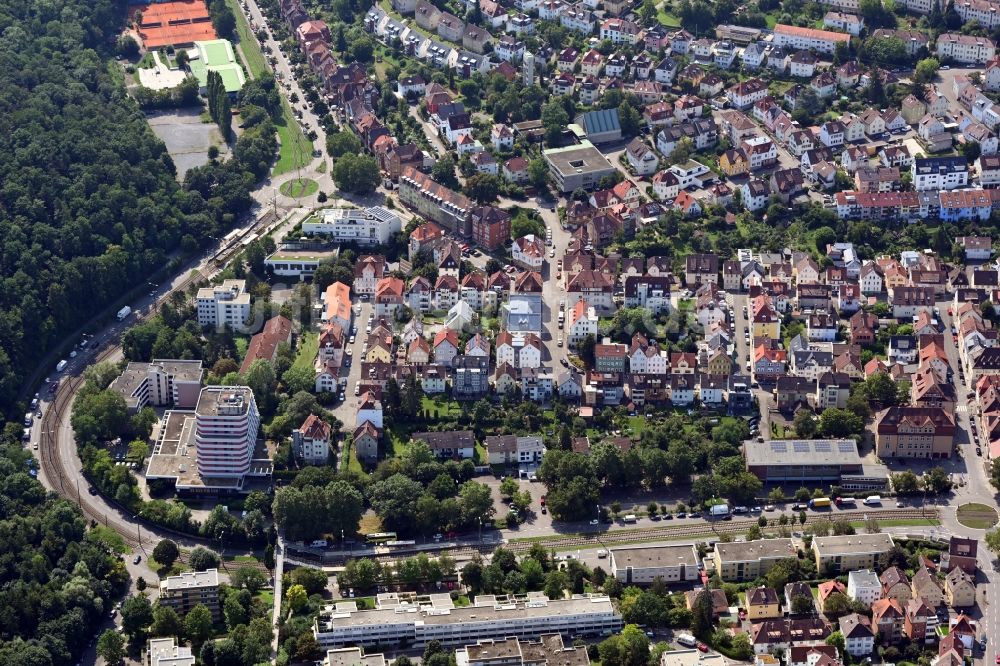 Luftaufnahme Stuttgart - Innenstadt in Stuttgart im Bundesland Baden-Württemberg, Deutschland