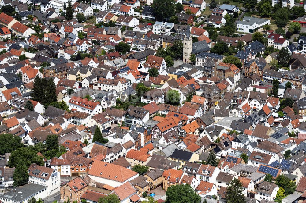 Luftaufnahme Wiesbaden - Innenstadt in Wiesbaden im Bundesland Hessen, Deutschland