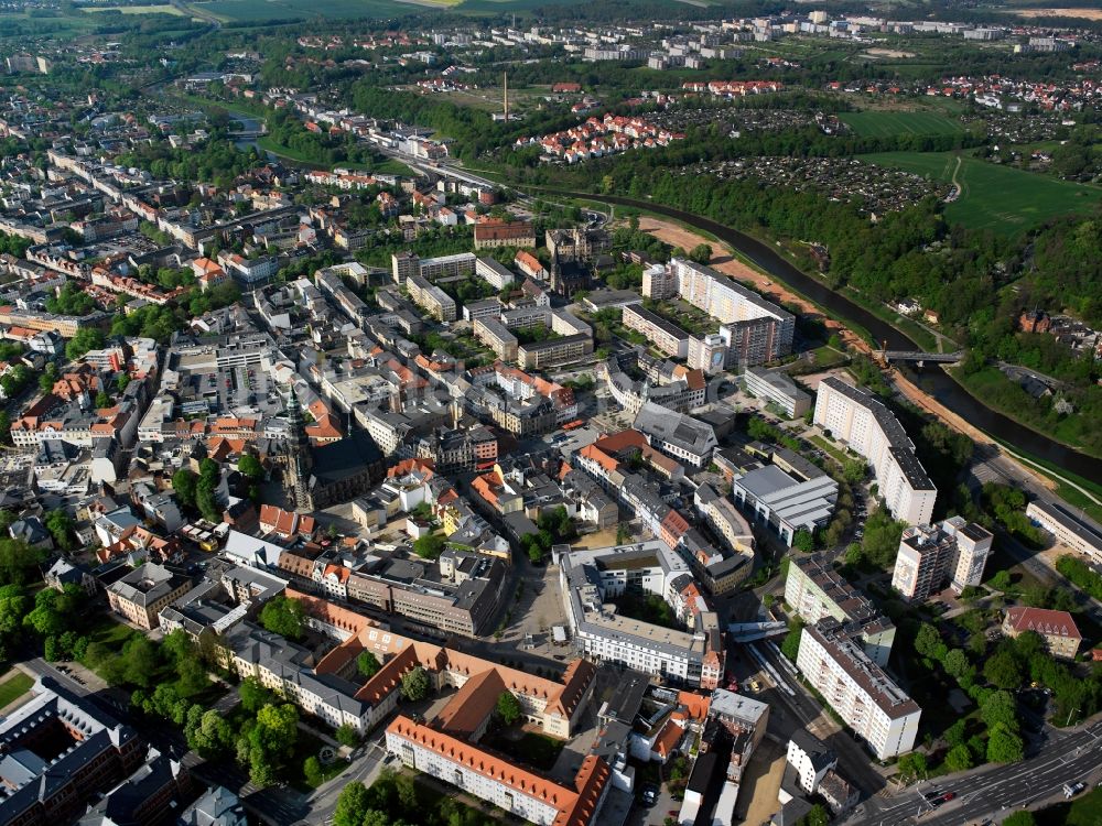 Luftbild Zwickau - Innenstadt von Zwickau im Bundesland Sachsen mit Blick auf die evangelisch-lutherische Kirche St. Marien, auch Zwickauer Dom genannt