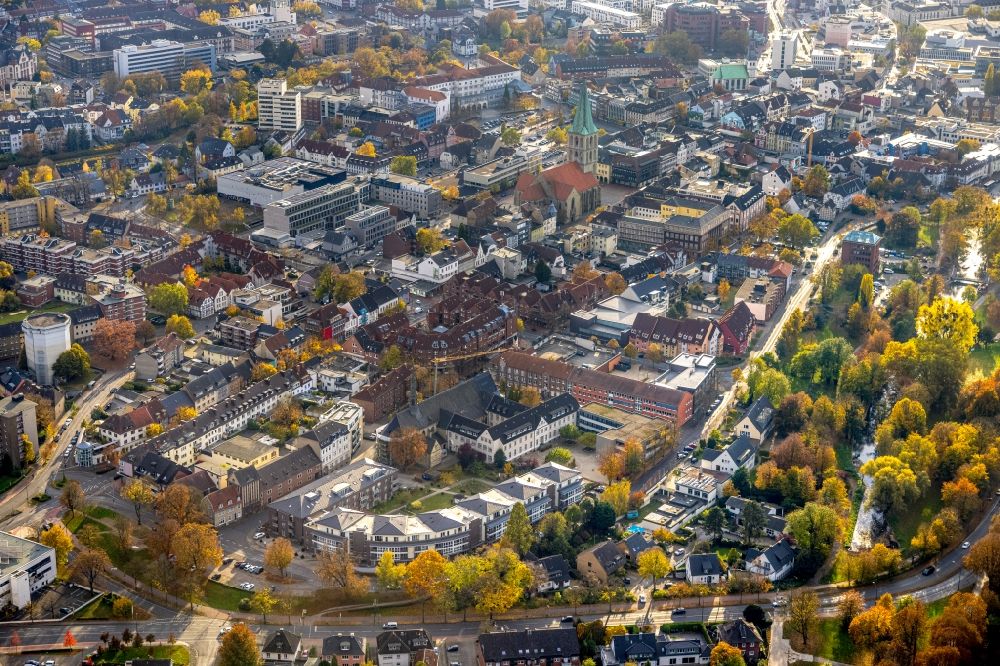 Luftbild Hamm - Innenstadtansicht mit Kirchengebäude der Pauluskirche in Hamm im Bundesland Nordrhein-Westfalen, Deutschland