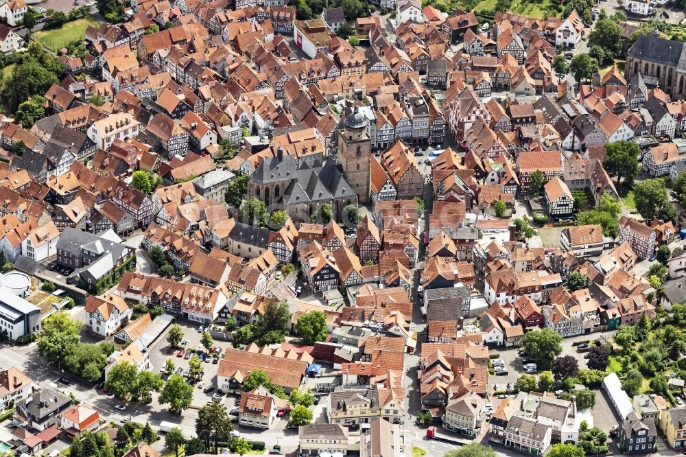 Luftbild Alsfeld - Innenstadtbereich in Alsfeld im Bundesland Hessen, Deutschland