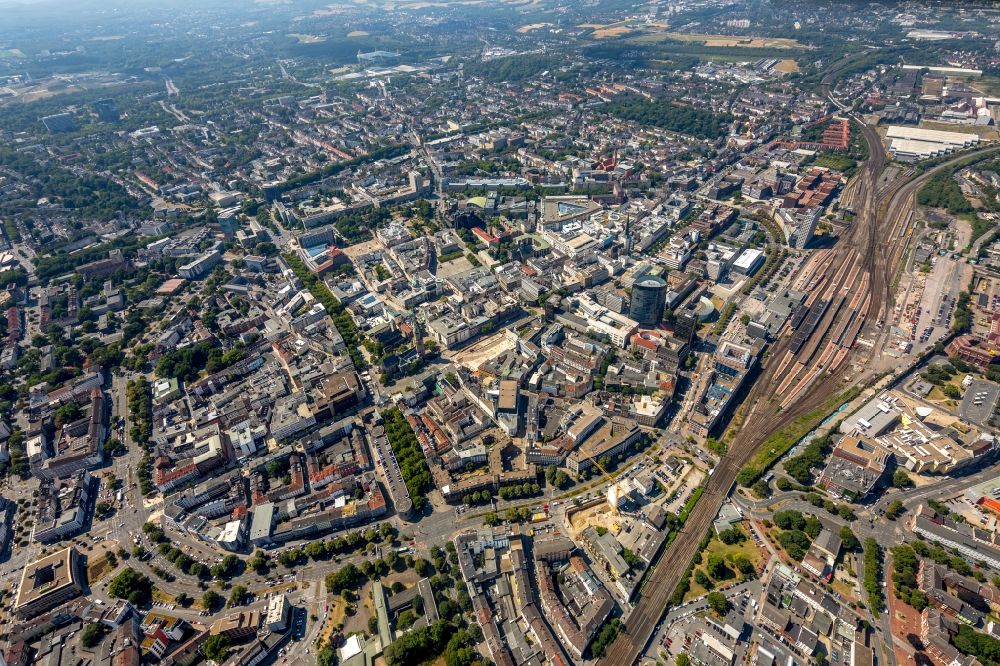 Dortmund von oben - Innenstadtbereich in Dortmund im Bundesland Nordrhein-Westfalen, Deutschland