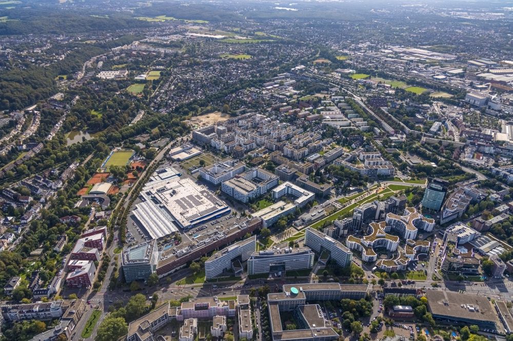 Luftbild Düsseldorf - Innenstadtbereich entlang der Schlüterstraße - Walter-Eucken-Straße - Hohenzollernallee in Düsseldorf im Bundesland Nordrhein-Westfalen, Deutschland