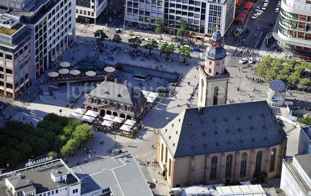 Luftbild Frankfurt am Main - Innenstadtbereich mit der St.-Katharinenkirche und der Hauptwache in Frankfurt am Main im Bundesland Hessen