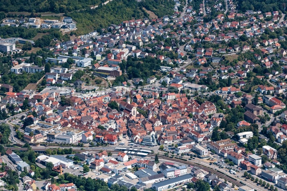 Luftbild Mosbach - Innenstadtbereich in Mosbach im Bundesland Baden-Württemberg, Deutschland
