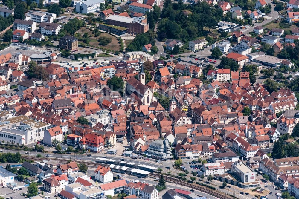 Luftaufnahme Mosbach - Innenstadtbereich in Mosbach im Bundesland Baden-Württemberg, Deutschland